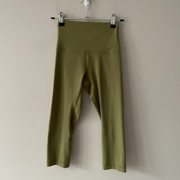 Lululemon 2022 Align High-Rise Crop 17" Activewear Leggings Bronze Green 2 - Picture 2 of 7